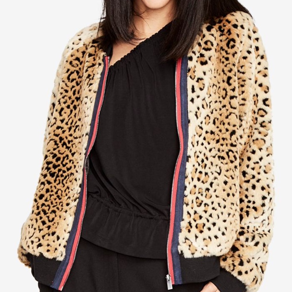 RACHEL Rachel Roy Faux-Fur Bomber Jacket